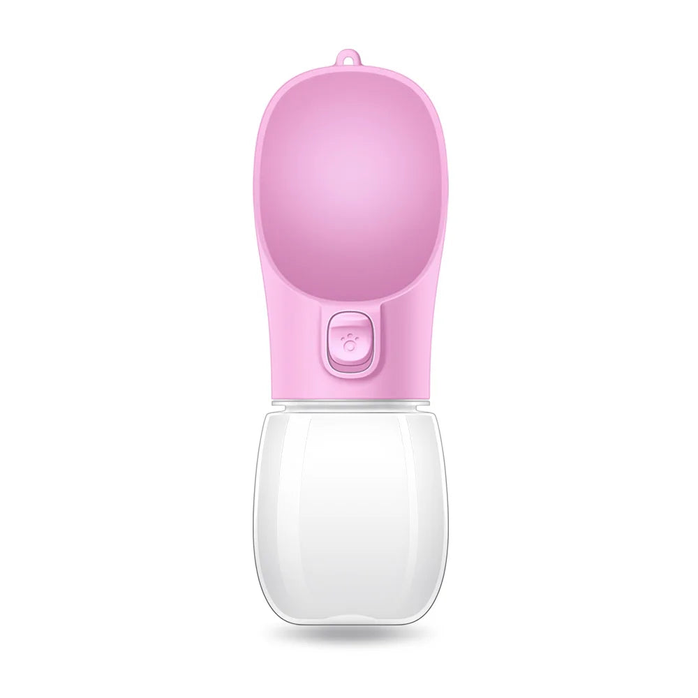 Portable Leakproof Pet Water Bottle for Dogs & Cats Travel Pet Travel Water Bottle Nixie Pink 300ML - PET