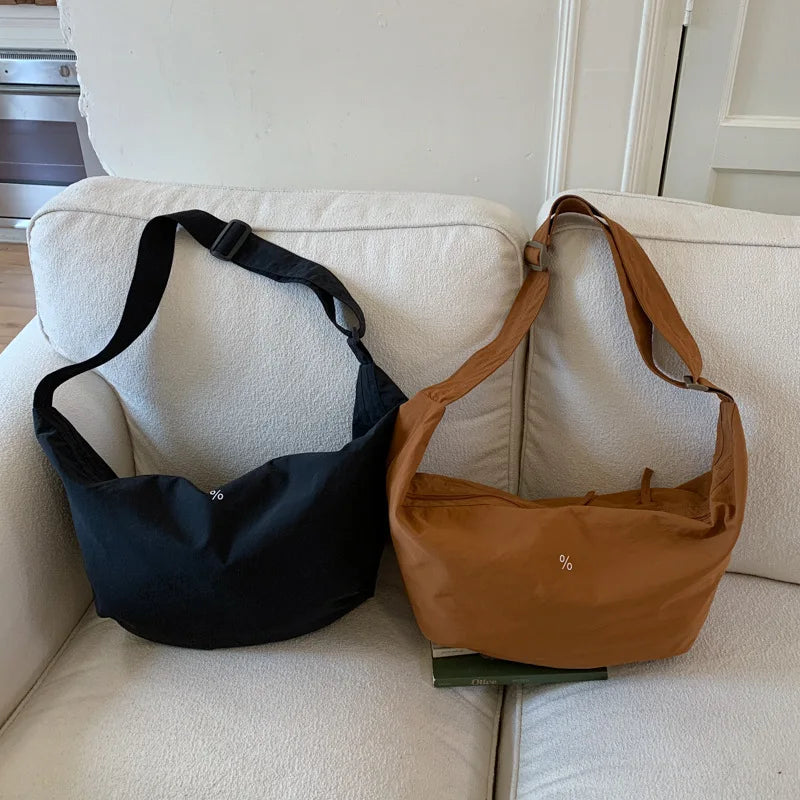 Large Capacity Crossbody Dumpling Bag – Women's Nylon Hobo Bag