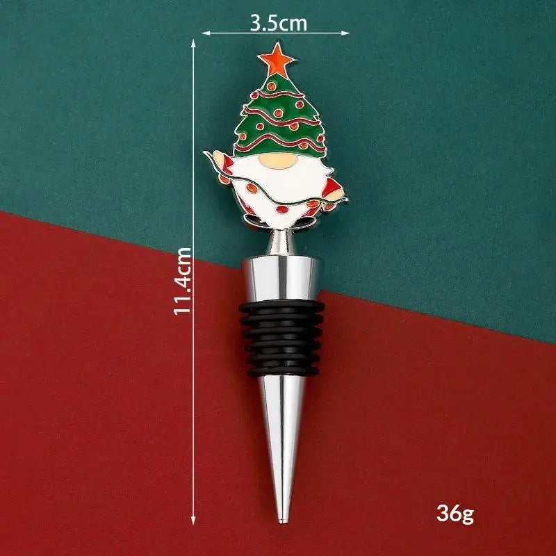 Christmas Snowman Wine Stopper | Zinc Alloy Festive Bottle Seal Wine Stopper Nixie A3