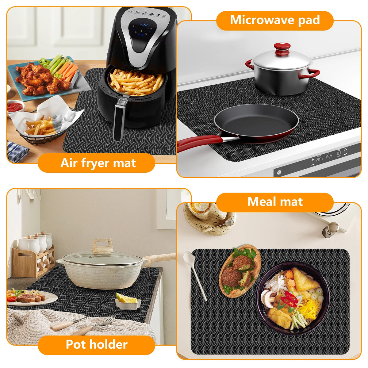 Silicone Induction Cooktop Mat – Heat-Resistant Protector Cooktop Protector Mat Nixie
