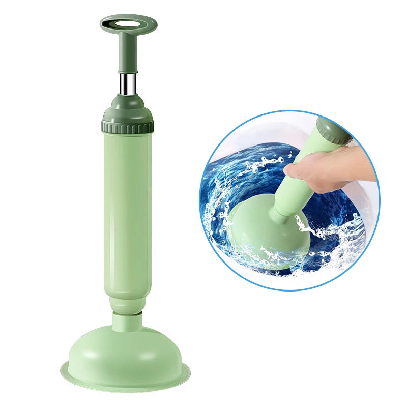High-Pressure Toilet Plunger – Strong Suction Drain Unblocker Drain Plunger Nixie Green