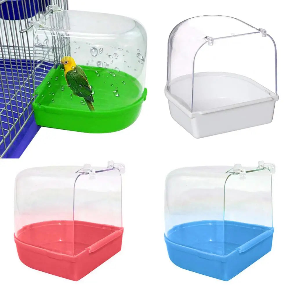 Transparent Hanging Bird Bath Tub for Parrots & Small Birds Bird Bath Tub Nixie