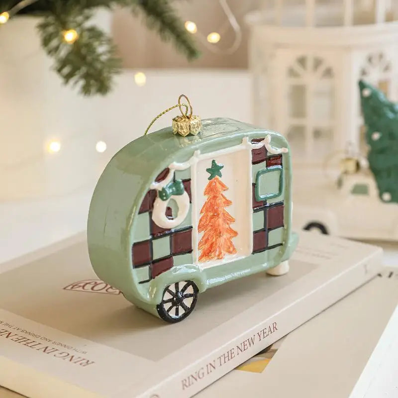 Christmas Hanging Ornaments – Santa, Bear & Car Tree Pendants Christmas Tree Ornament Nixie