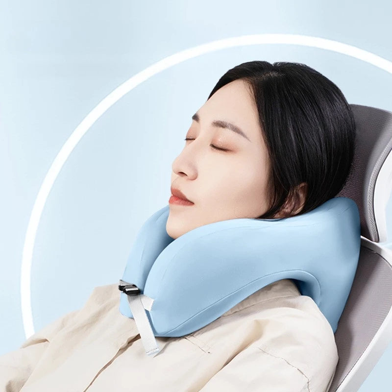 U-Shape Memory Foam Travel Neck Pillow – Airplane & Office