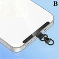 Steel Phone Lanyard Gasket Clip – Anti-Drop Metal Strap Tab Phone Lanyard Clip Nixie B Black