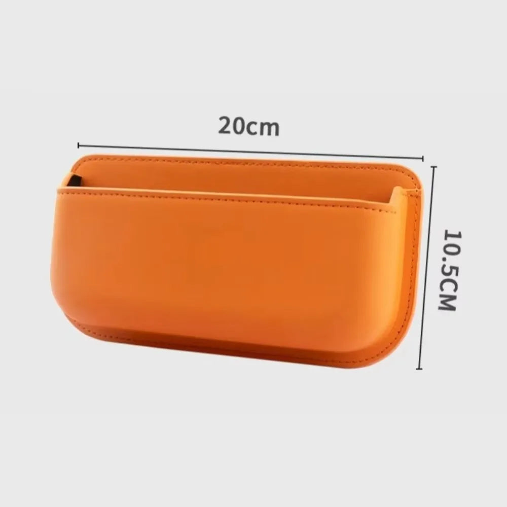 PU Leather Car Storage Pocket | Self-Adhesive Seat Organizer Car Seat Organizer Nixie