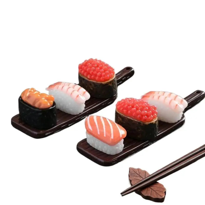 10pcs Mini Sushi Resin Miniature DIY Pendants & Dollhouse Decor Resin Craft Miniatures Nixie