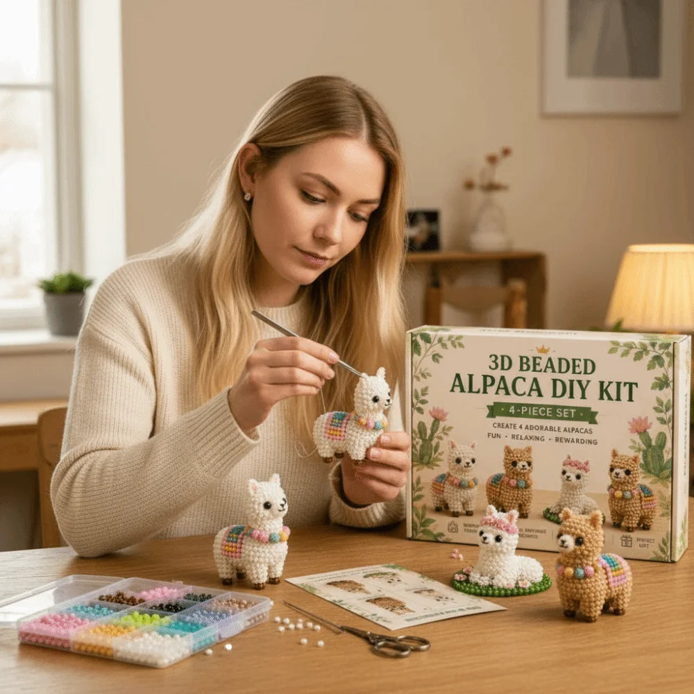 3D Beaded Animal DIY Kit – Beginner Plastic Bead Craft Set DIY Bead Craft Kit Nixie
