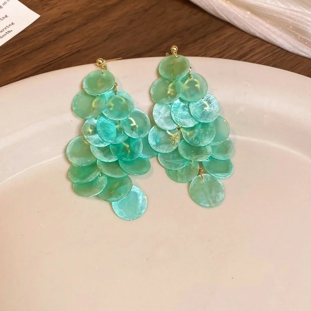 Shell Tassel Drop Earrings – Boho Seaside Women's Jewelry