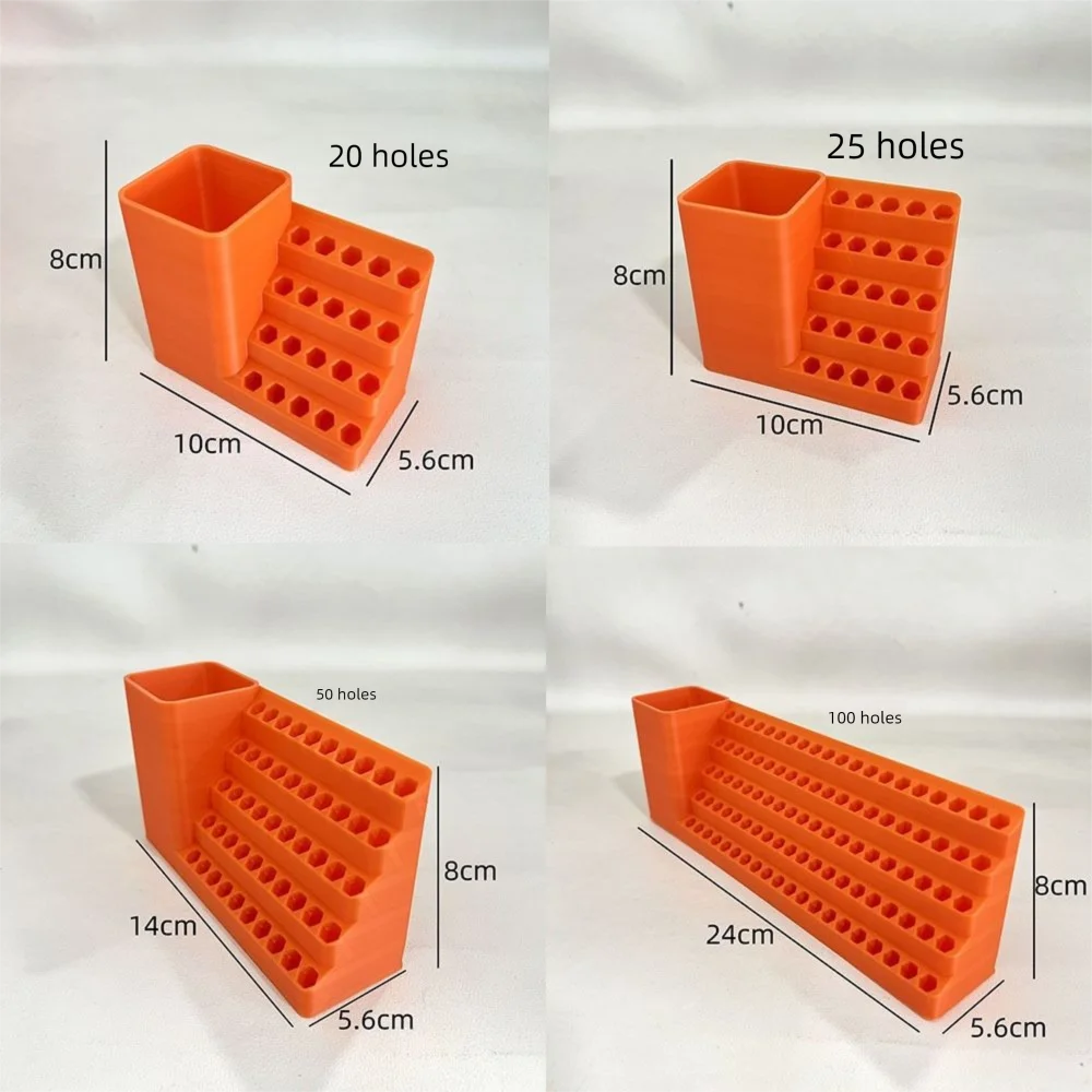 Screwdriver Bit Organizer Rack – 20 to 100 Hole Plastic Holder