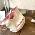 Large Striped Canvas Tote Bag for Women – Nixie Commuter Bag Canvas Tote Bag Nixie BB-273-Red-S