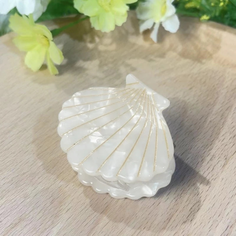 Vintage Shell Acetate Hair Claw Clip – Multi-Color Women's