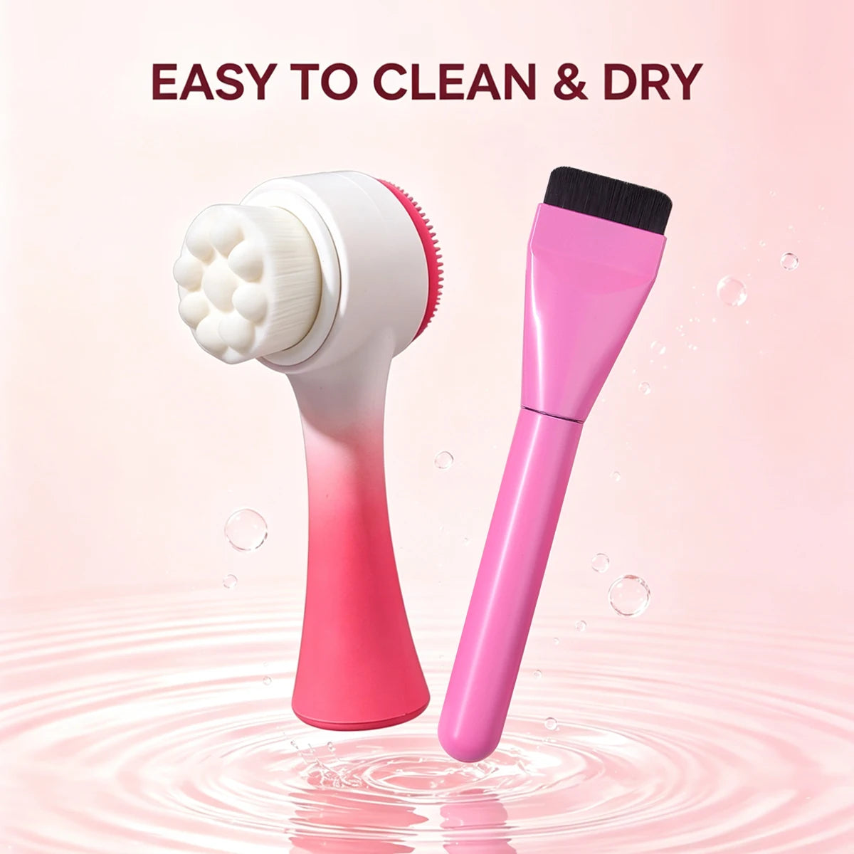 2Pcs Silicone Facial Cleansing & Mask Brush Set | Nixie Facial Cleansing Brush Nixie
