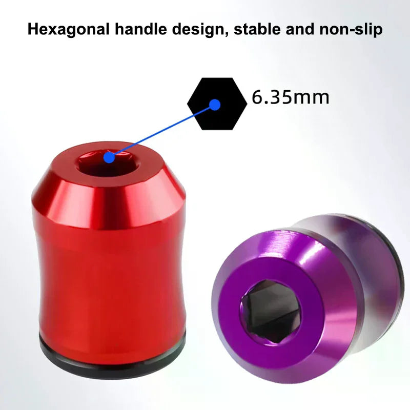 Magnetic Screwdriver Bit Ring 6.35mm Aluminum Alloy Magnetizer Screwdriver Bit Accessory Nixie