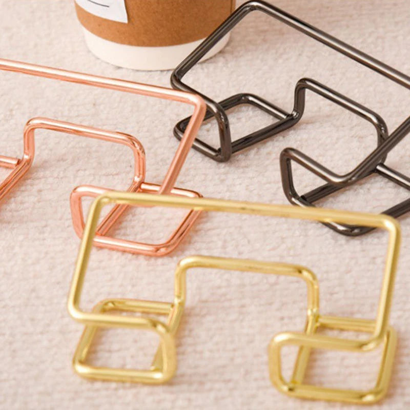 Metal Business Card Holder Desktop Stand | Holds 50 Cards Business Card Holder Nixie