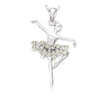 Ballerina Glass Pendant Necklace | Tutu Design Tracker Jewelry Fashion Pendant Necklace Nixie Yellow