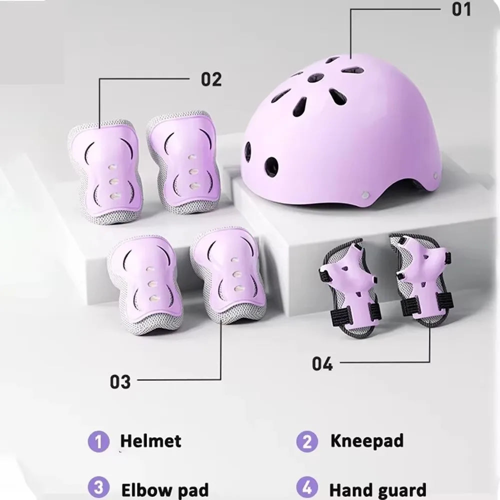 7-Piece Kids Protective Gear Set – Helmet, Knee & Elbow Pads Kids Protective Gear Nixie