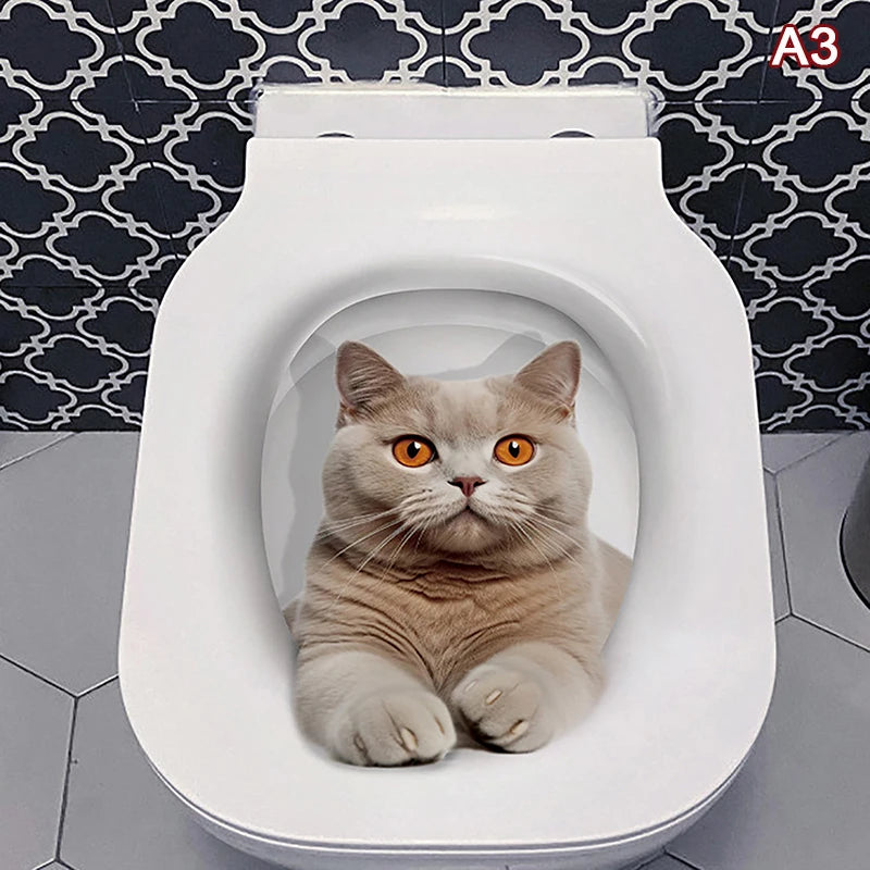 Funny Squirrel Toilet Lid Sticker – Waterproof PVC Decal Toilet Lid Sticker Nixie A3