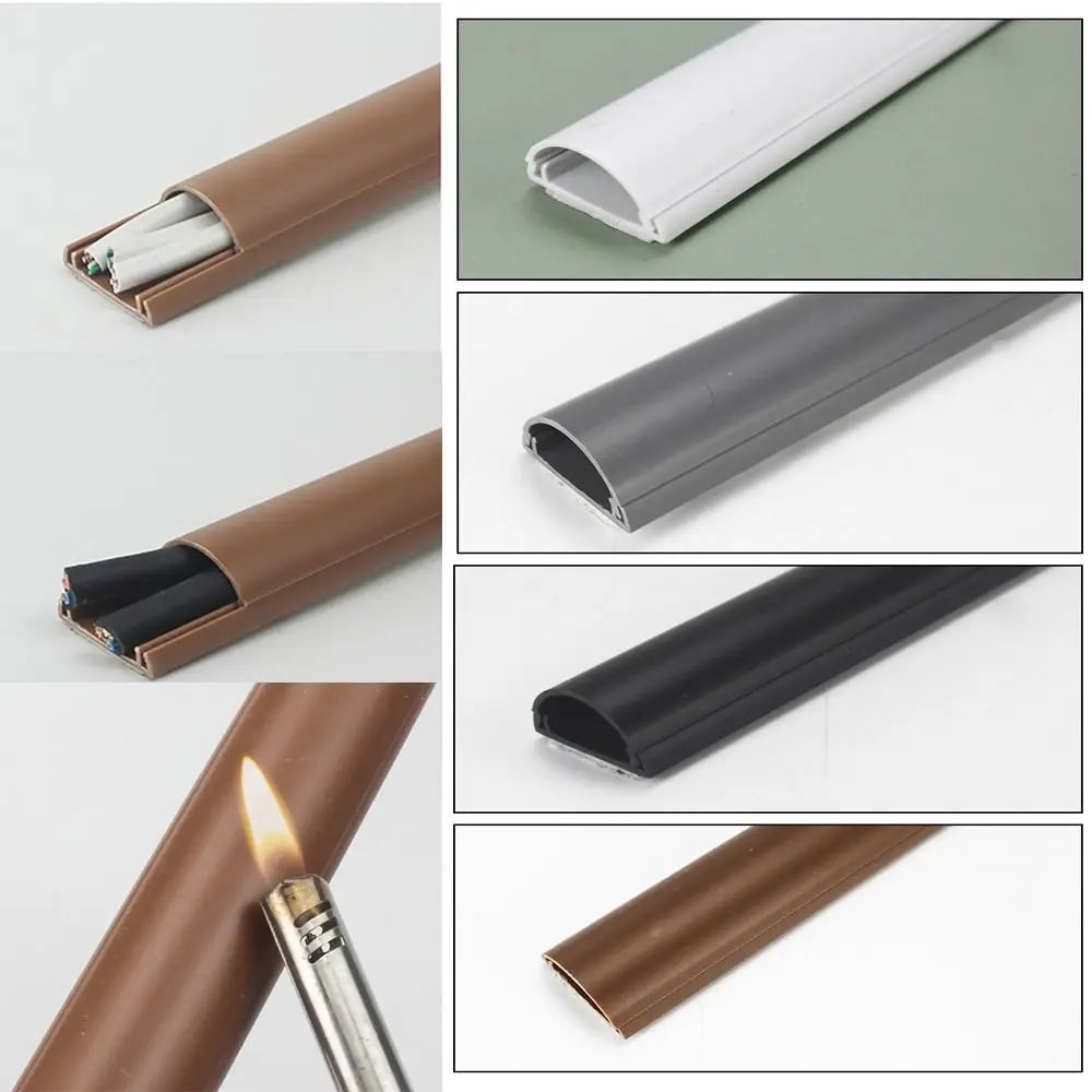 Floor Cord Cover Self-Adhesive Cable Protector & Wire Organizer Floor Cord Cover Nixie