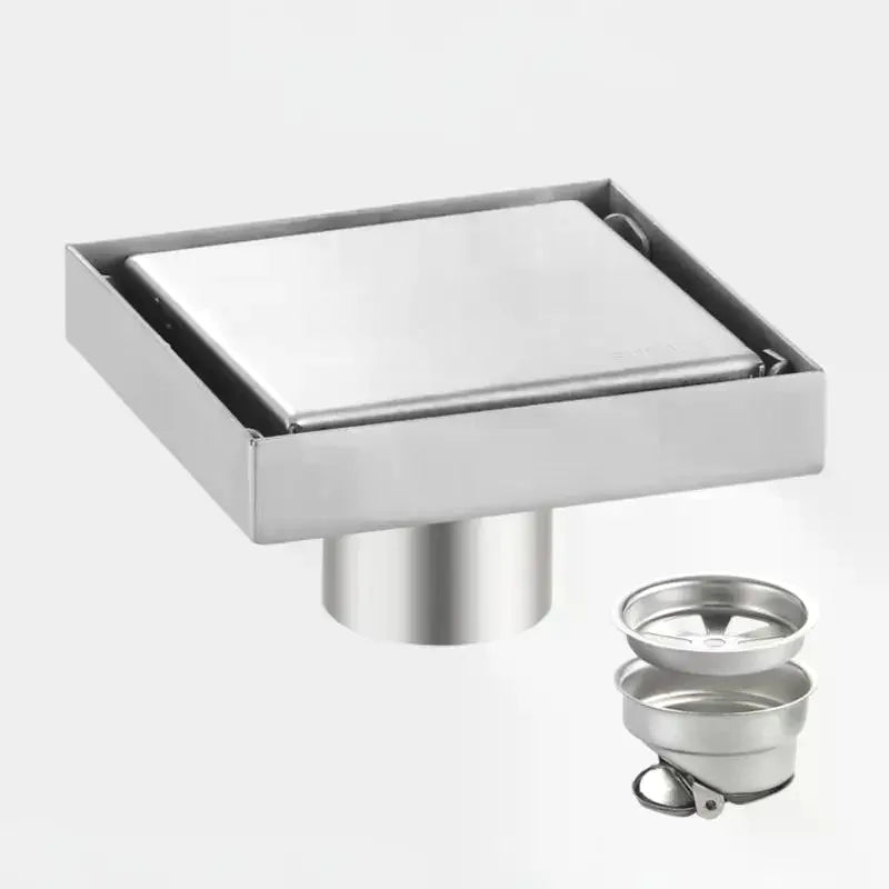 Stainless Steel 304 Invisible Shower Floor Drain 100x100mm Shower Floor Drain Nixie