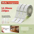 Niimbot Transparent Thermal Labels – D11 D110 D101 Waterproof Thermal Label Paper Nixie 3Rolls 14x30mm