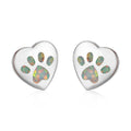 White Simulated Opal Heart Drop Earrings | Zinc Alloy Fashion Drop Earrings Nixie WHITE