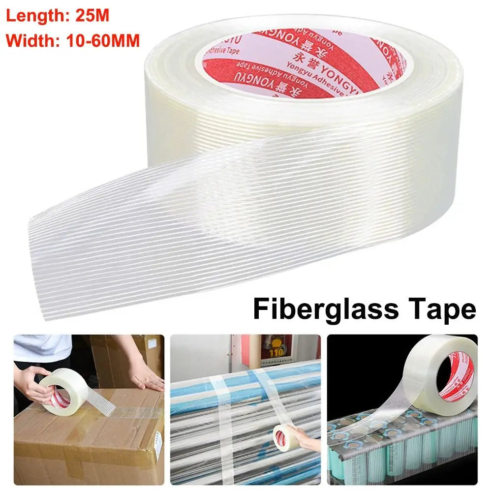 Fiberglass Strapping Tape 25M – High Temp Reinforced Adhesive Fiberglass Strapping Tape Nixie