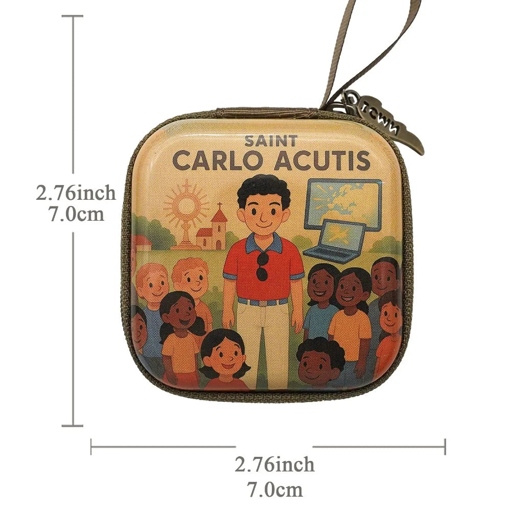Virgin Mary Rosary Storage Bag – Zippered Christian Gift Box