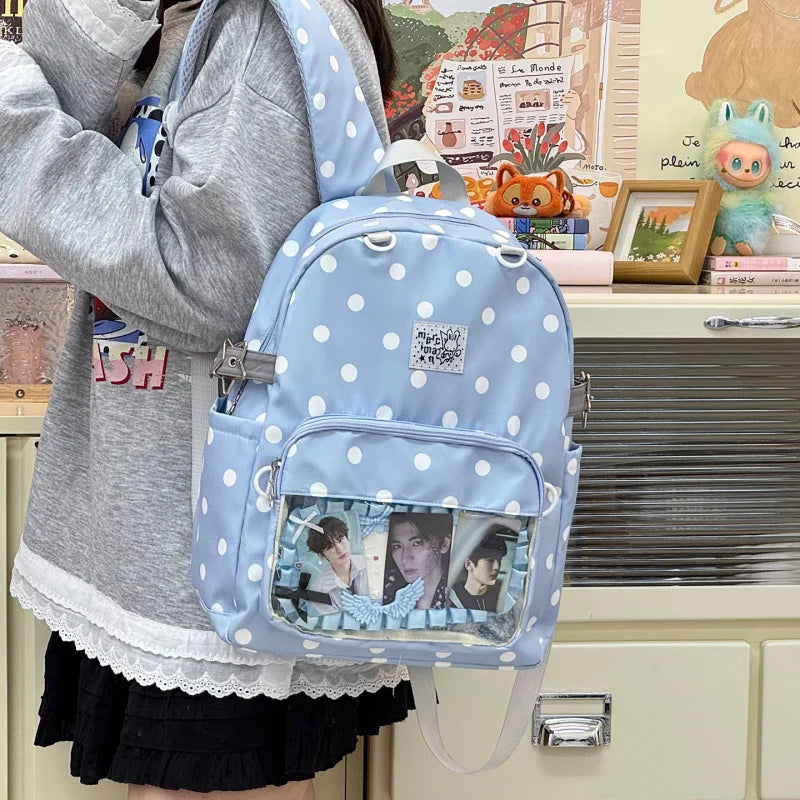 Cute Polka Dot Backpack for Girls – Lightweight School Bag Girls School Backpack Nixie