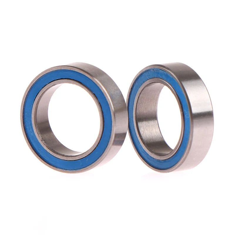 2Pcs 6700 2RS Bearings 10x15x4mm Blue Rubber Sealed Motor Ball Bearing Nixie