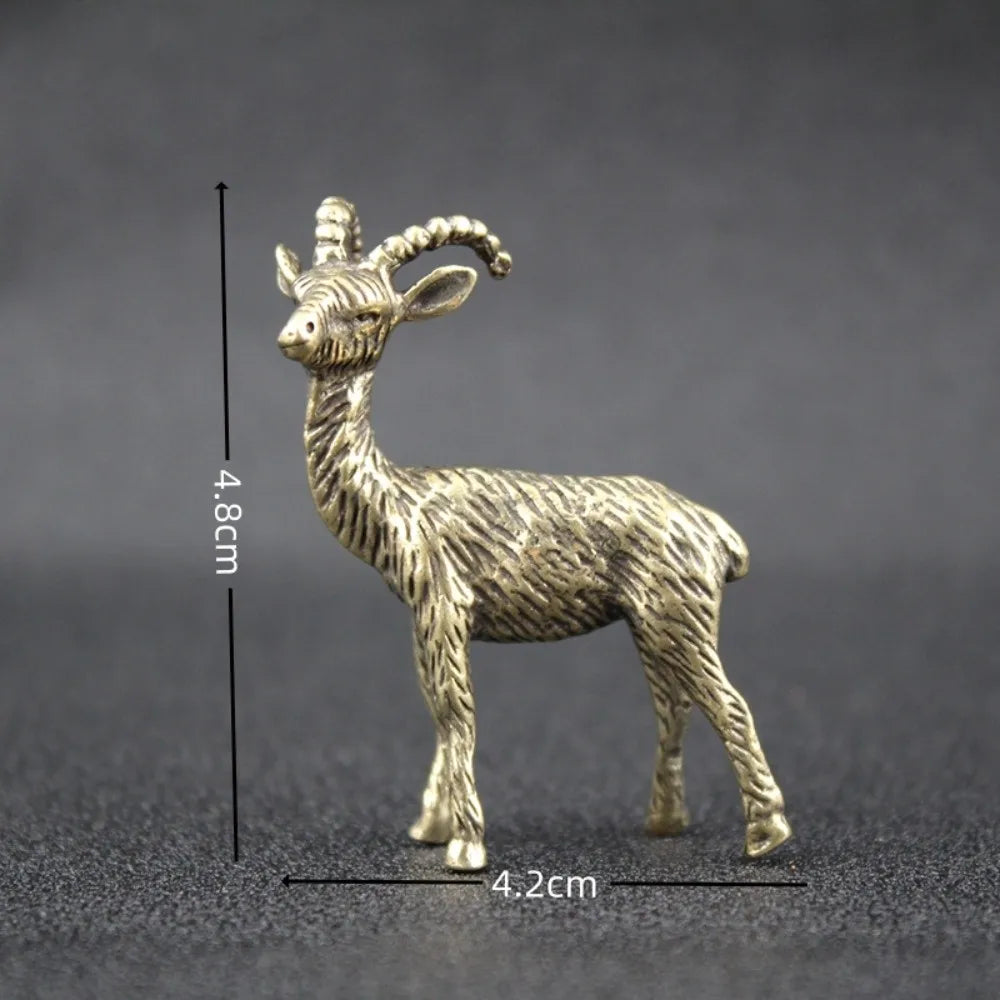 Brass Zodiac Sheep Statue | Chinese Zodiac Animal Figurine