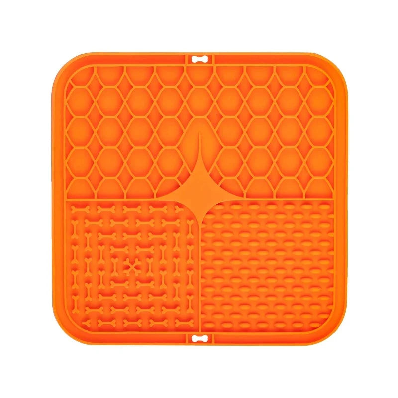 Slow Feeder Lick Mat for Dogs – Suction Silicone Pad