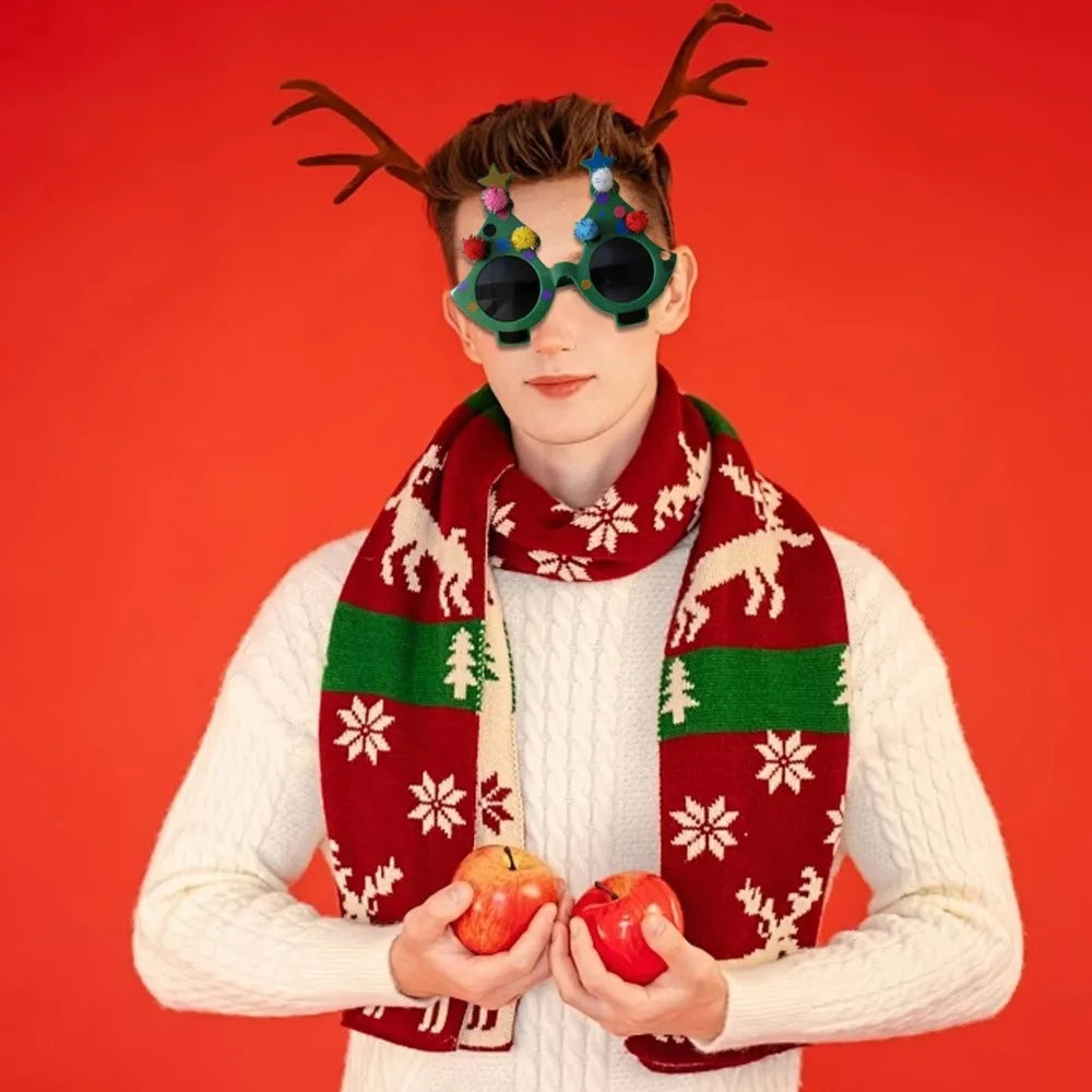 Christmas Tree Novelty Glasses – Funny Holiday Party Photo Prop Novelty Party Glasses Nixie