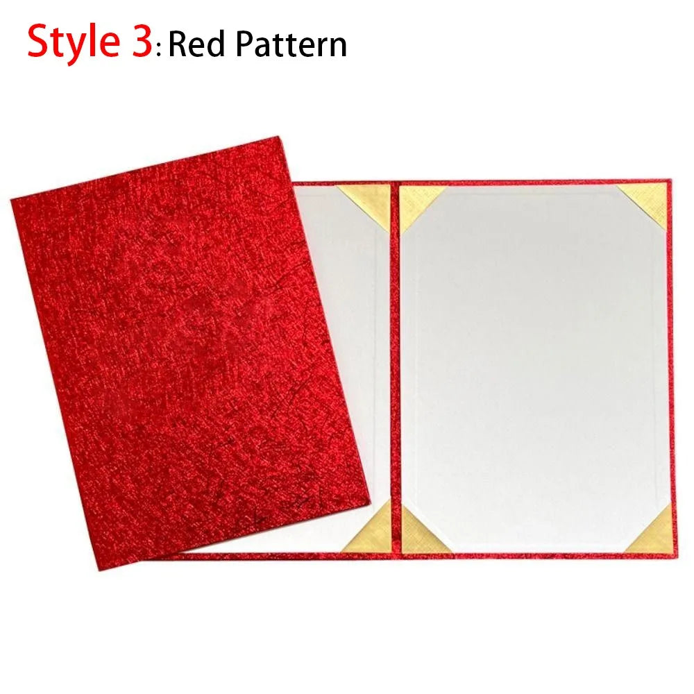 PU Leather A3/A4 Certificate & Contract Folder Cover