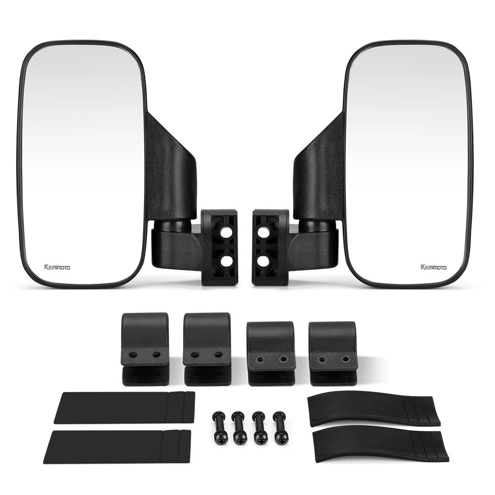 UTV Side Mirrors Clamp-On 1.75"–2" Roll Cage | Polaris RZR Can-Am UTV Side Mirrors Nixie Mirrors