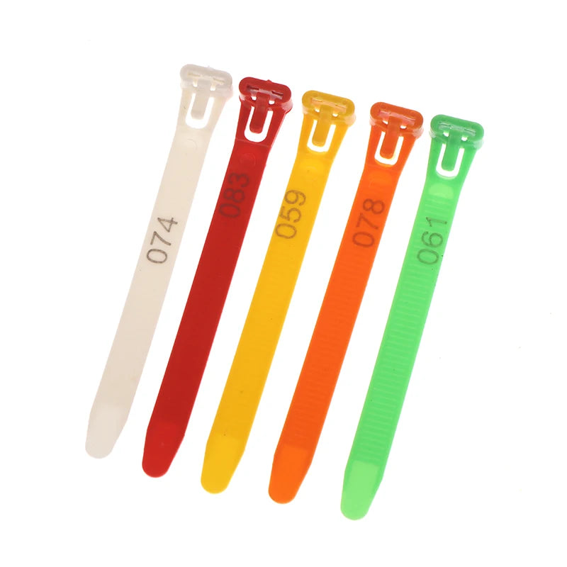 50/100Pcs Adjustable Chicken Leg Bands – 5 Color Poultry Rings Poultry Leg Bands Nixie