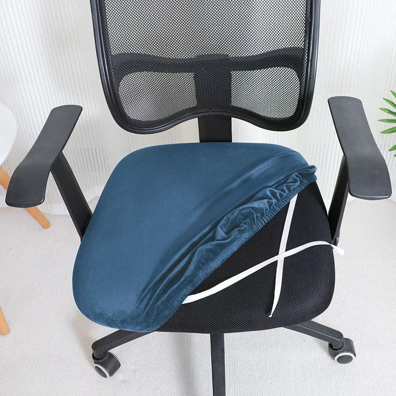 Velvet Office Chair Cover Elastic Washable Swivel Seat Slipcover Chair Slipcover Nixie