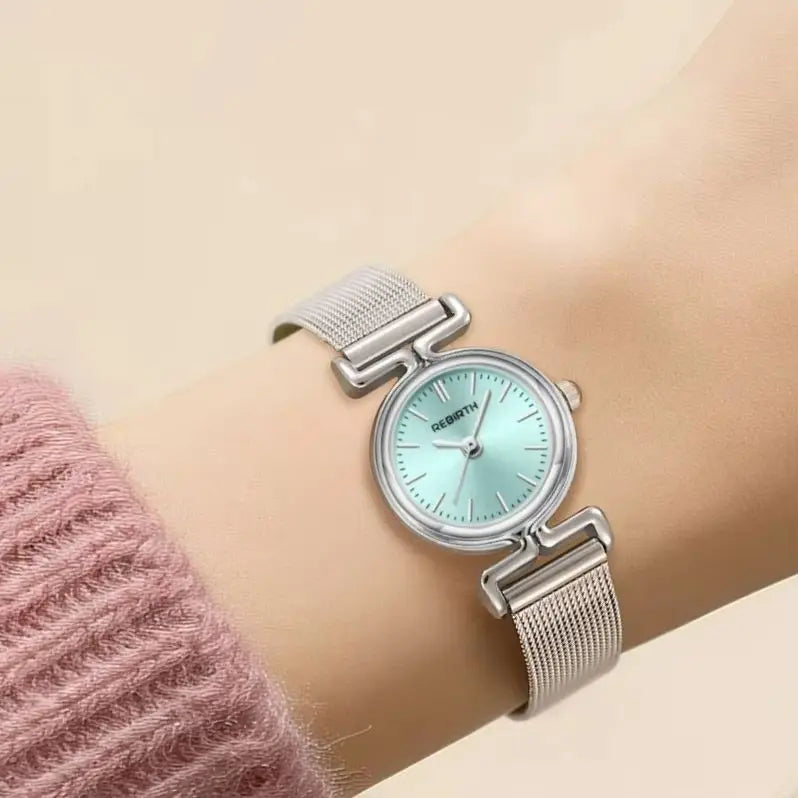 REBIRTH Simple Casual Quartz Watch – Alloy, Numberless Dial Quartz Wristwatch Nixie