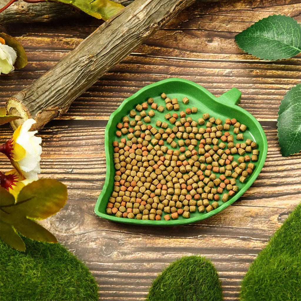 Leaf Shape Reptile Food & Water Bowl for Turtles & Lizards