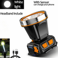 USB Rechargeable Smart Sensor LED Headlamp – 4000mAh