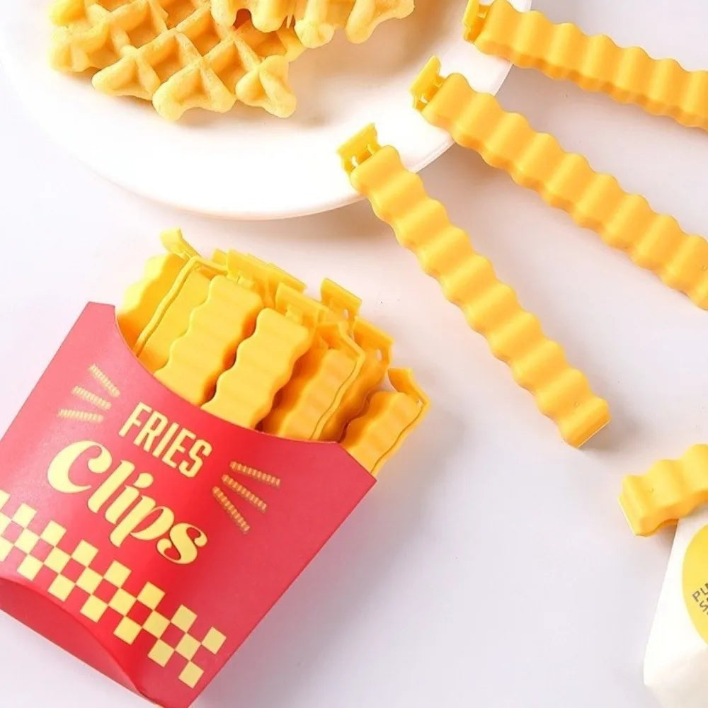 12PCS French Fry Food Sealing Clips – Magnetic & Reusable