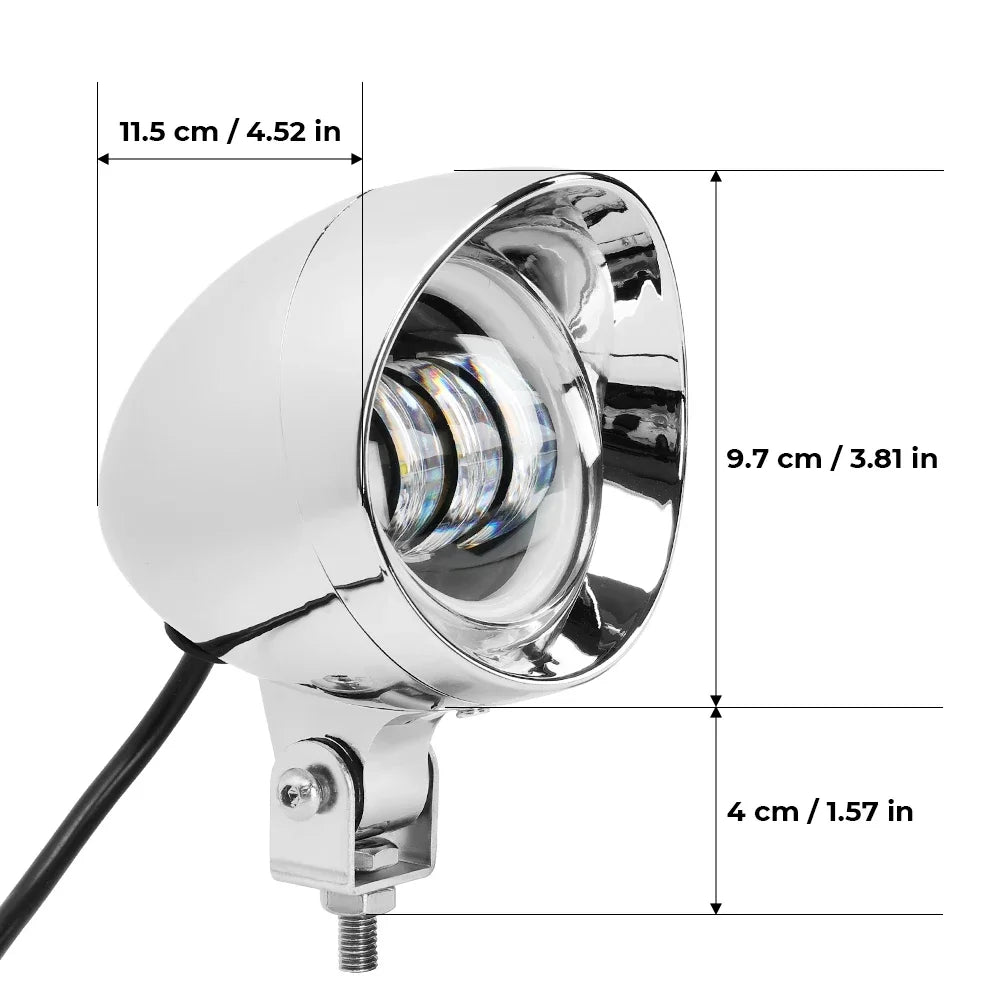 Universal Motorcycle LED Fog Light 25W Spot Lamp | KEMITOUR Motorcycle Fog Light Nixie