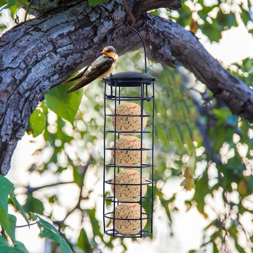 Hanging Wild Bird Feeder Suet Fat Ball Rack – Outdoor Garden Wild Bird Feeder Nixie