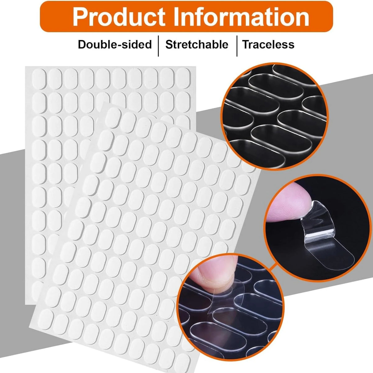 100Pcs Double-Sided Clear Nail Gel Tape – Nail Tip Display Strip Nail Art Tape Nixie