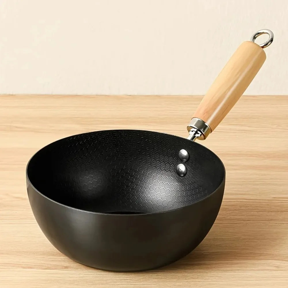 FEB.WIND Cast Iron Non-Stick Wok Frying Pan 20/22/28cm Cast Iron Wok Nixie