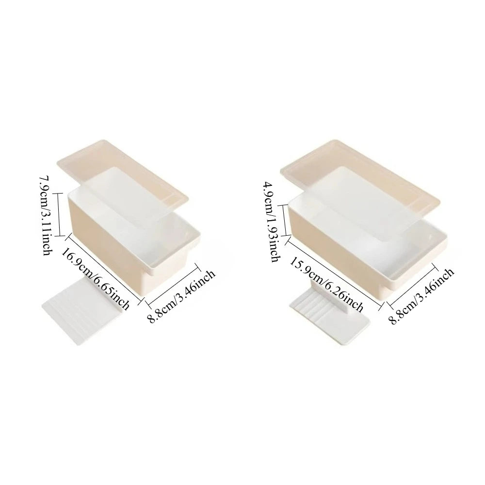 Butter Dish with Cover & Cutter | Fridge Cheese Storage Box Butter Dish with Cutter Nixie