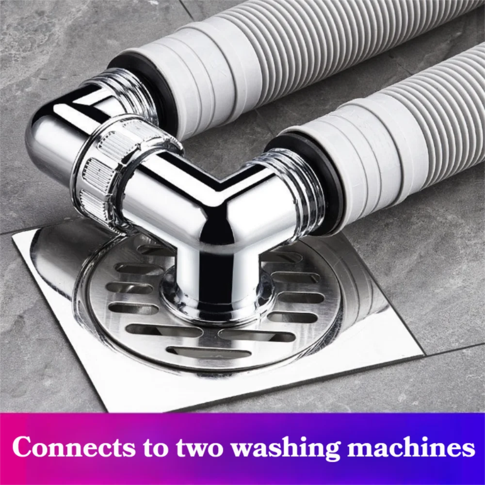 3-Way Washing Machine Drain Cover Odor-Proof Universal Adapter Drain Cover Adapter Nixie
