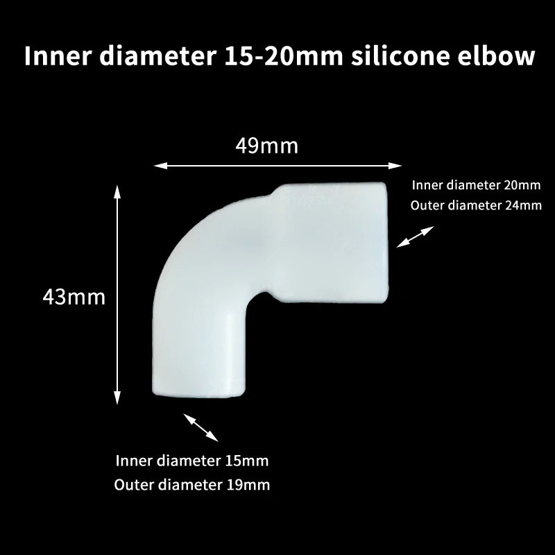 Silicone Elbow Pipe Connector for Garden & Aquarium Tubing Pipe Elbow Connector Nixie A8