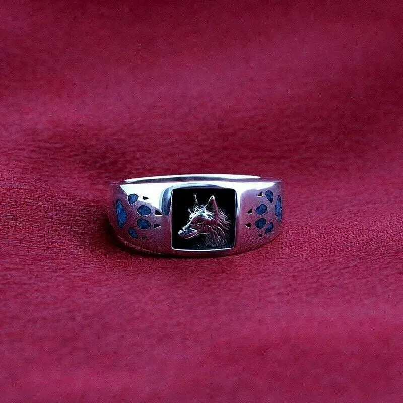 Wolf Claw Head Ring Zinc Alloy Punk Animal Style Sizes 6–11 Fashion Ring Nixie