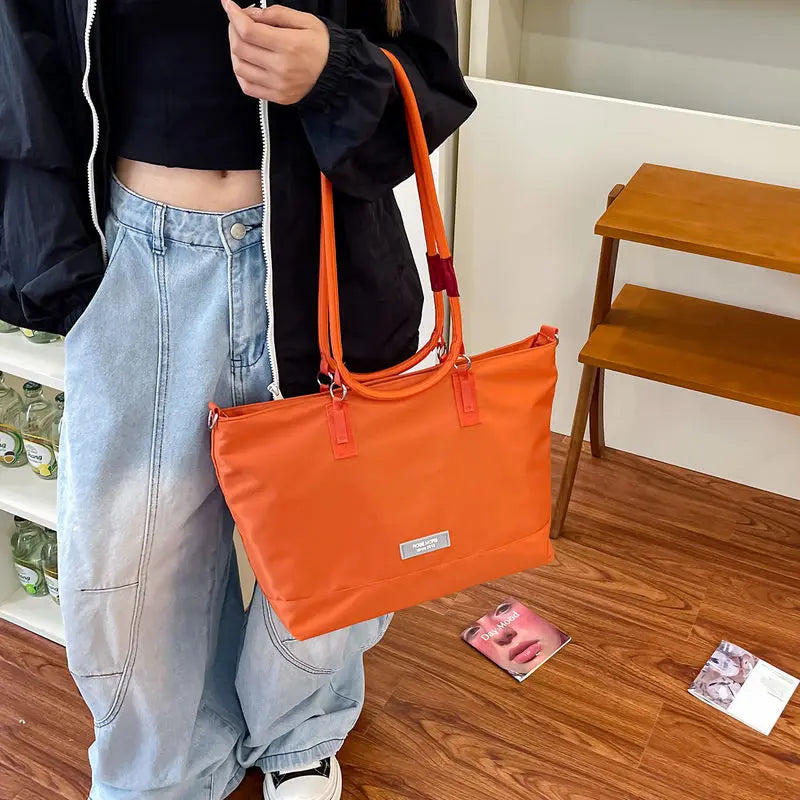 Nixie Large Nylon Tote Bag – Lightweight Waterproof Crossbody Nylon Tote Bag Nixie